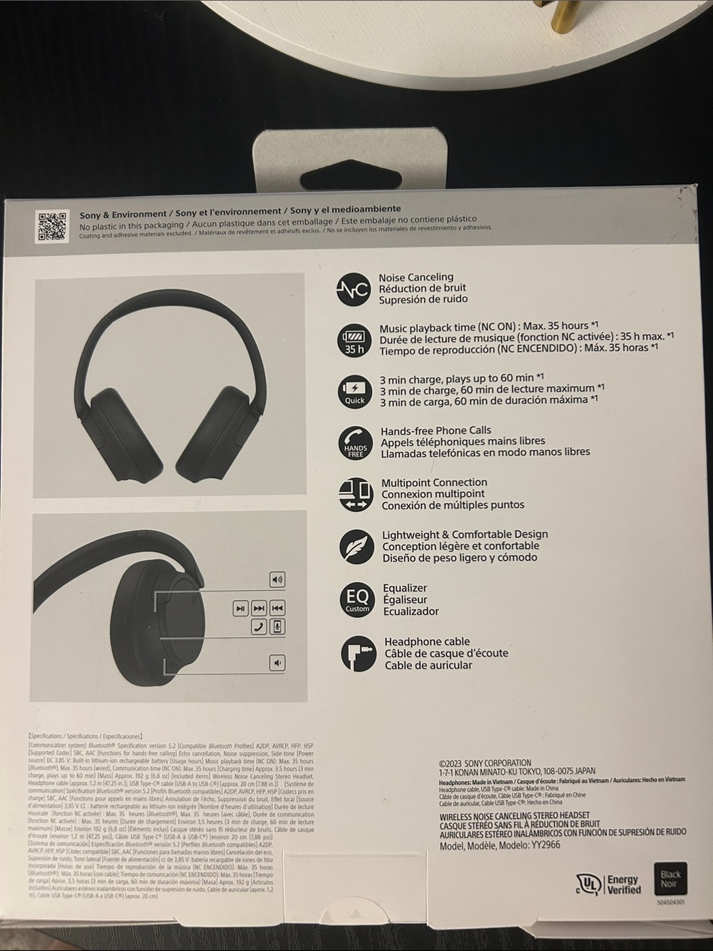 Sony WH-CH720N Over-Ear Wireless Headphones — Black - Picture 2 of 2